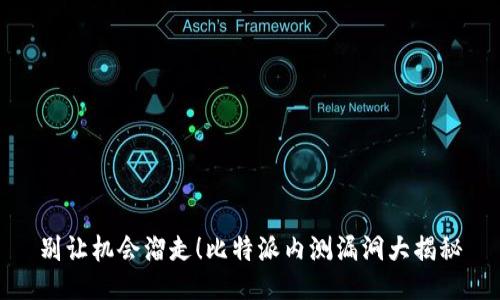 别让机会溜走！比特派内测漏洞大揭秘